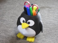 キャラクターペン立て（ペンギン）